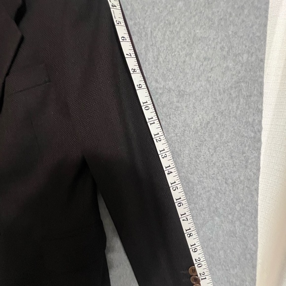 Vintage Burberrys Wool Cashmere Blazer Womens Brown 6 - Picture 9 of 11